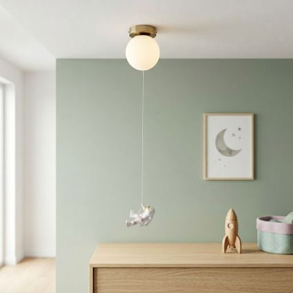 Brilagi - Børneplafond ASTRO 1xE14/15W/230V hvid