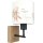 Brilagi - Børnevæglampe BOBO WOOD 1xE27/25W/230V eg/sort/hvid/med dyremotiv