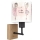 Brilagi - Børnevæglampe BOBO WOOD 1xE27/25W/230V eg/sort/hvid/rosa/ballerinaer
