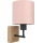 Brilagi - Børnevæglampe BOBO WOOD 1xE27/25W/230V eg/sort/lyserød