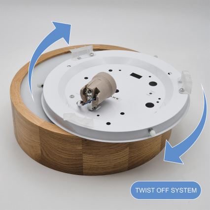 Brilagi - LED RGBW dæmpbar loftlampe CARVALHO 1xE27/15W/230V 2700-6500K Wi-Fi eg Ø 27,5 cm