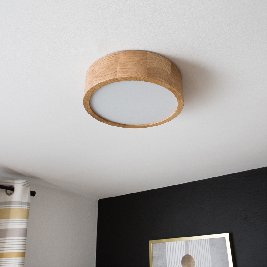 Brilagi - LED RGBW dæmpbar loftlampe CARVALHO 1xE27/9W/230V 2700-6500K Wi-Fi eg Ø 27,5 cm