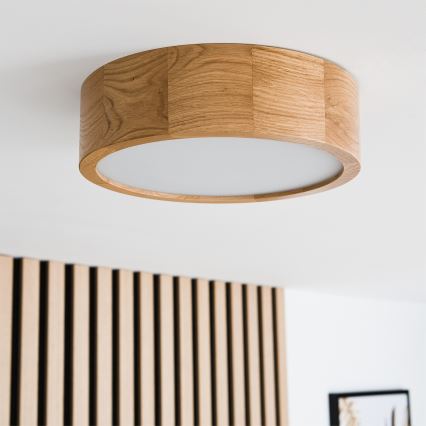Brilagi - LED RGBW dæmpbar loftlampe CARVALHO 1xE27/9W/230V 2700-6500K Wi-Fi eg Ø 27,5 cm