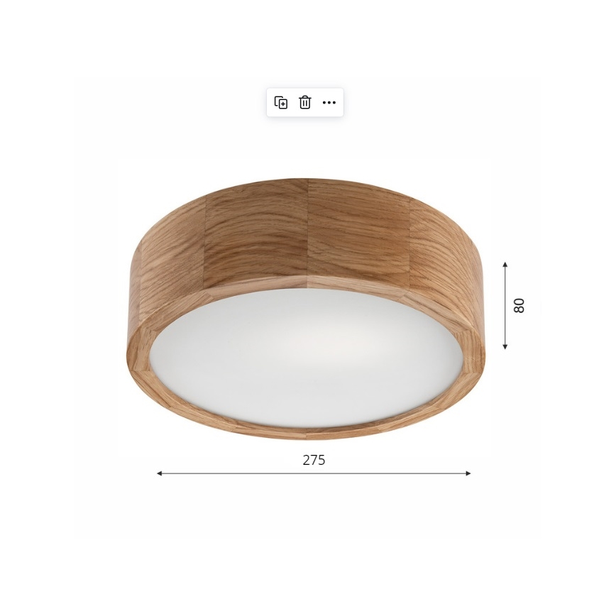 Brilagi - LED RGBW dæmpbar loftlampe CARVALHO 1xE27/9W/230V 2700-6500K Wi-Fi eg Ø 27,5 cm
