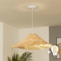 Brilagi - CERIA BOHO LED-lysekrone på ledning, 1xE27/40W/230V, Ø 100 cm, rattan