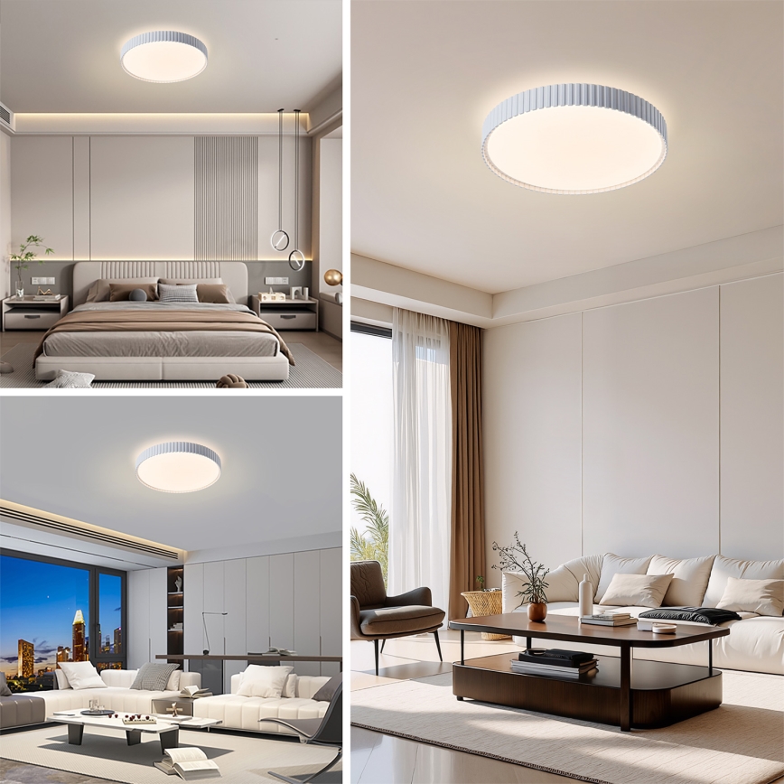 Brilagi - LED-dæmpbar loftlampe CORVO LED/54W/230V 3000-6000K hvid Ø 40 cm + fjernbetjening