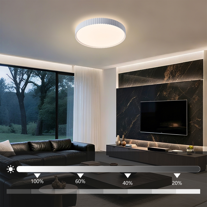 Brilagi - LED-dæmpbar loftlampe CORVO LED/54W/230V 3000-6000K hvid Ø 40 cm + fjernbetjening