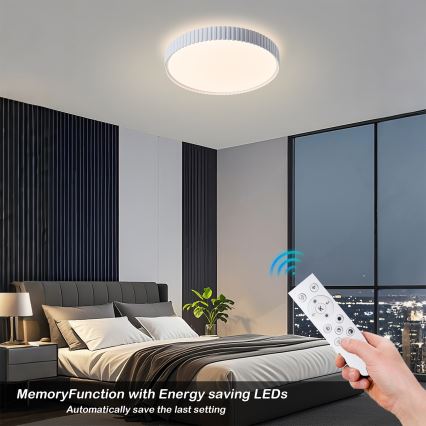 Brilagi - LED-dæmpbar loftlampe CORVO LED/54W/230V 3000-6000K hvid Ø 40 cm + fjernbetjening