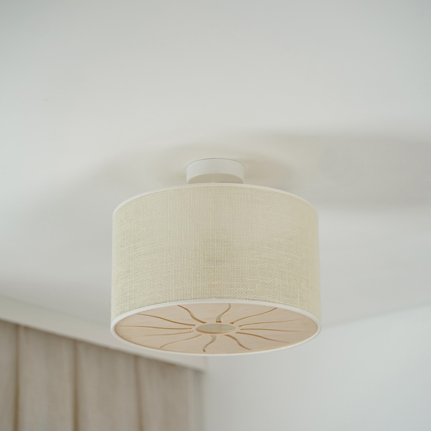 Brilagi - Loftlampe COUNTRY ROLLER 1xE27/15W/230V Ø 45 cm cremefarvet