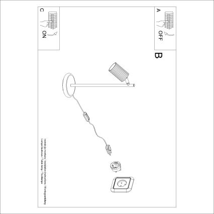 Brilagi - CRESTO LED-bordlampe 1xGU10/10W/230V, sort