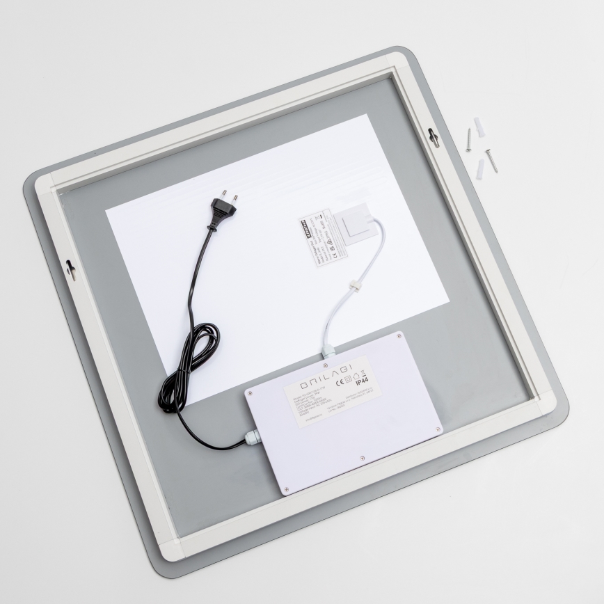 Brilagi - LED opvarmet badeværelsesspejl DIANA LED/17W/230V 60x60 cm IP44 CRI 90 dæmpbart + CCT