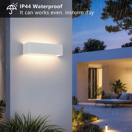 Brilagi - DONNANI LED udendørs væglampe LED/12W/230V 30 cm hvid IP44