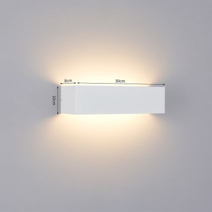 Brilagi - DONNANI LED udendørs væglampe LED/12W/230V 30 cm hvid IP44