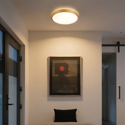 Brilagi - Dæmpbar LED-loftlampe GLASS POOL DOUBLE LED/48W/230V 3000-6000K 40 cm guld + fjernbetjening