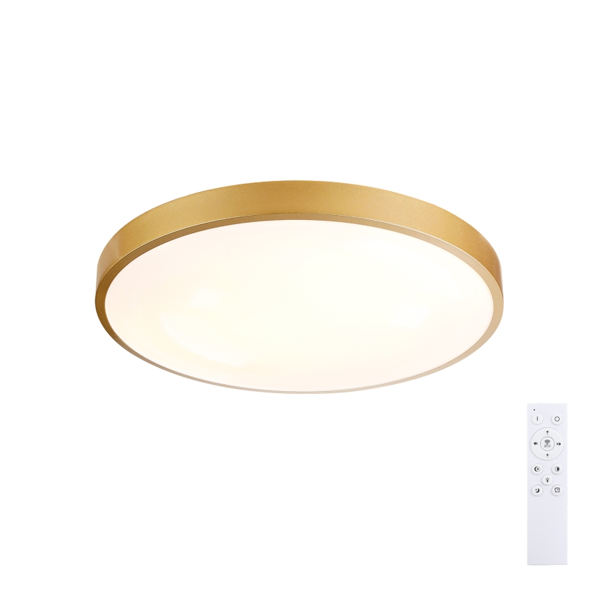 Brilagi - Dæmpbar LED-loftlampe GLASS POOL DOUBLE LED/48W/230V 3000-6000K 40 cm guld + fjernbetjening