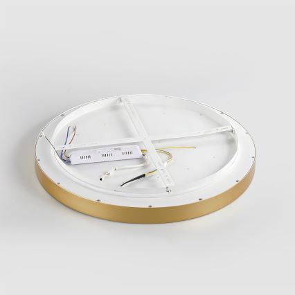 Brilagi - Dæmpbar LED-loftlampe GLASS POOL DOUBLE LED/48W/230V 3000-6000K 40 cm guld + fjernbetjening