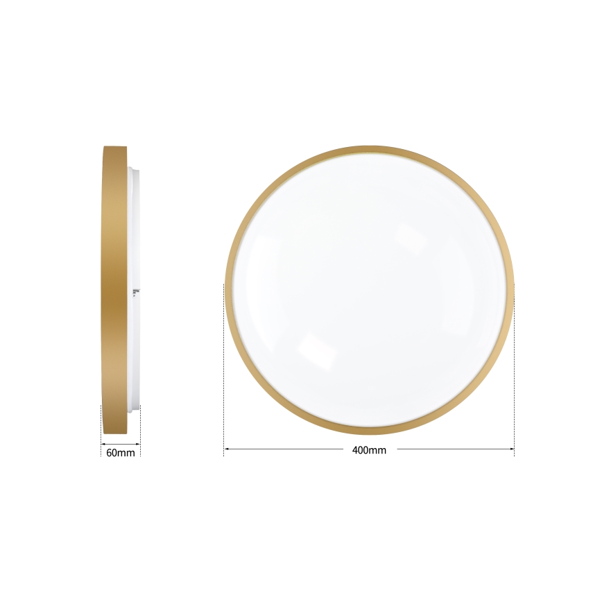 Brilagi - Dæmpbar LED-loftlampe GLASS POOL DOUBLE LED/48W/230V 3000-6000K 40 cm guld + fjernbetjening