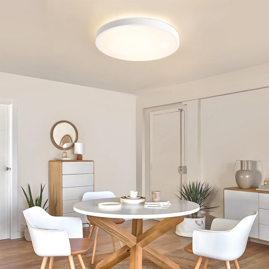 Brilagi - LED-dæmpbar loftlampe GLASS POOL DOUBLE LED/60W/230V 3000-6000K 50 cm hvid + fjernbetjening