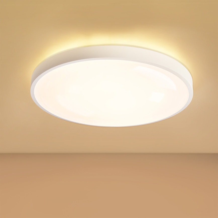 Brilagi - LED-dæmpbar loftlampe GLASS POOL DOUBLE LED/60W/230V 3000-6000K 50 cm hvid + fjernbetjening