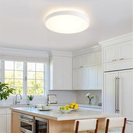 Brilagi - LED-dæmpbar loftlampe GLASS POOL DOUBLE LED/60W/230V 3000-6000K 50 cm hvid + fjernbetjening