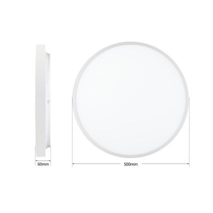 Brilagi - LED-dæmpbar loftlampe GLASS POOL DOUBLE LED/60W/230V 3000-6000K 50 cm hvid + fjernbetjening