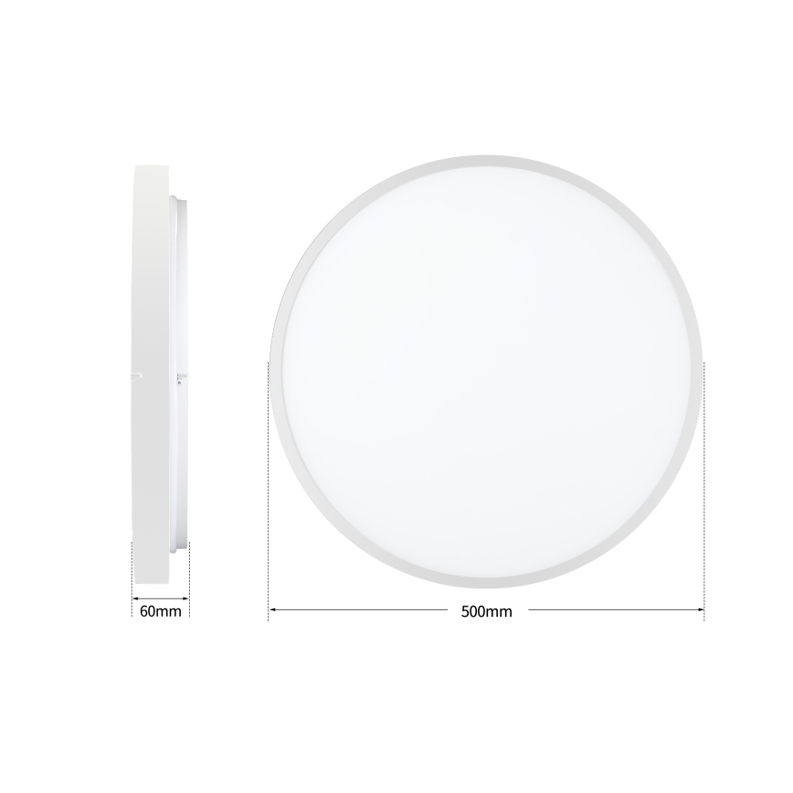 Brilagi - LED-dæmpbar loftlampe GLASS POOL DOUBLE LED/60W/230V 3000-6000K 50 cm hvid + fjernbetjening