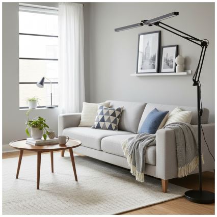 Brilagi - LED dæmpbar fleksibel gulvlampe VARIO LED/14W/230V 3000-6000K 157 cm sort