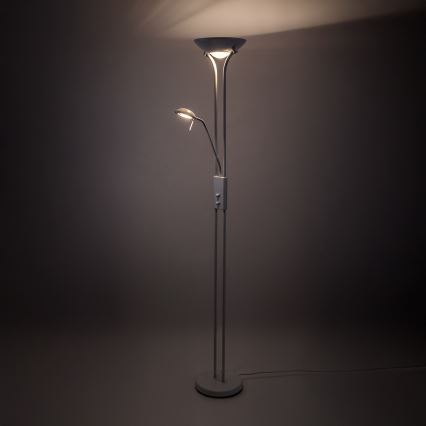 Brilagi - Dæmpbar gulvlampe SCARLETT 1xR7s/230W/230V + 1xG9/40W hvid