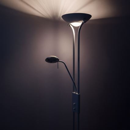 Brilagi - Dæmpbar gulvlampe SCARLETT 1xR7s/230W/230V + 1xG9/40W hvid