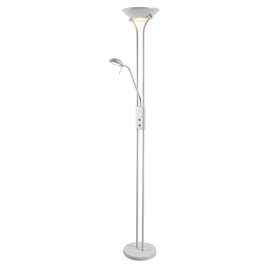 Brilagi - Dæmpbar gulvlampe SCARLETT 1xR7s/230W/230V + 1xG9/40W hvid