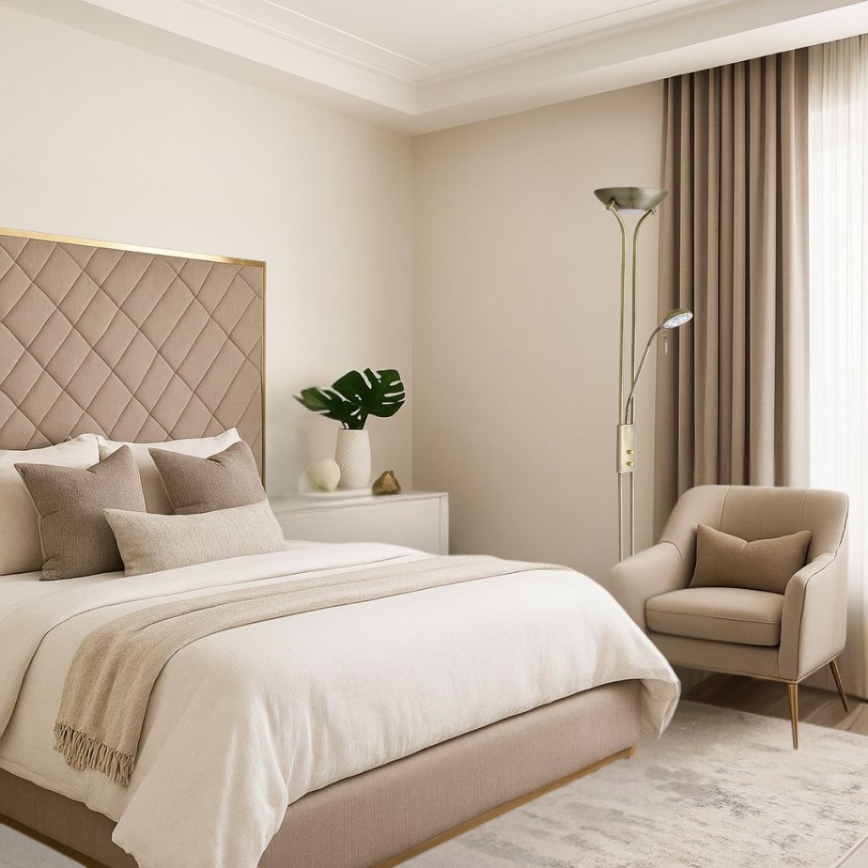 Brilagi - Dæmpbar gulvlampe SCARLETT 1xR7s/230W/230V + 1xG9/40W i bronze