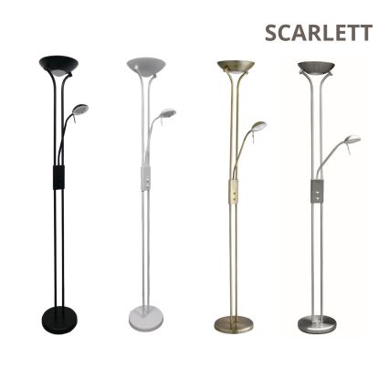 Brilagi - Dæmpbar gulvlampe SCARLETT 1xR7s/230W/230V + 1xG9/40W i bronze