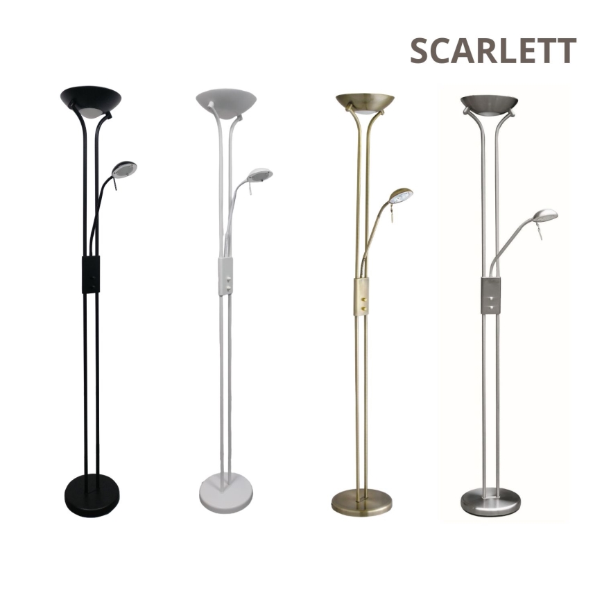 Brilagi - Dæmpbar gulvlampe SCARLETT 1xR7s/230W/230V + 1xG9/40W i bronze