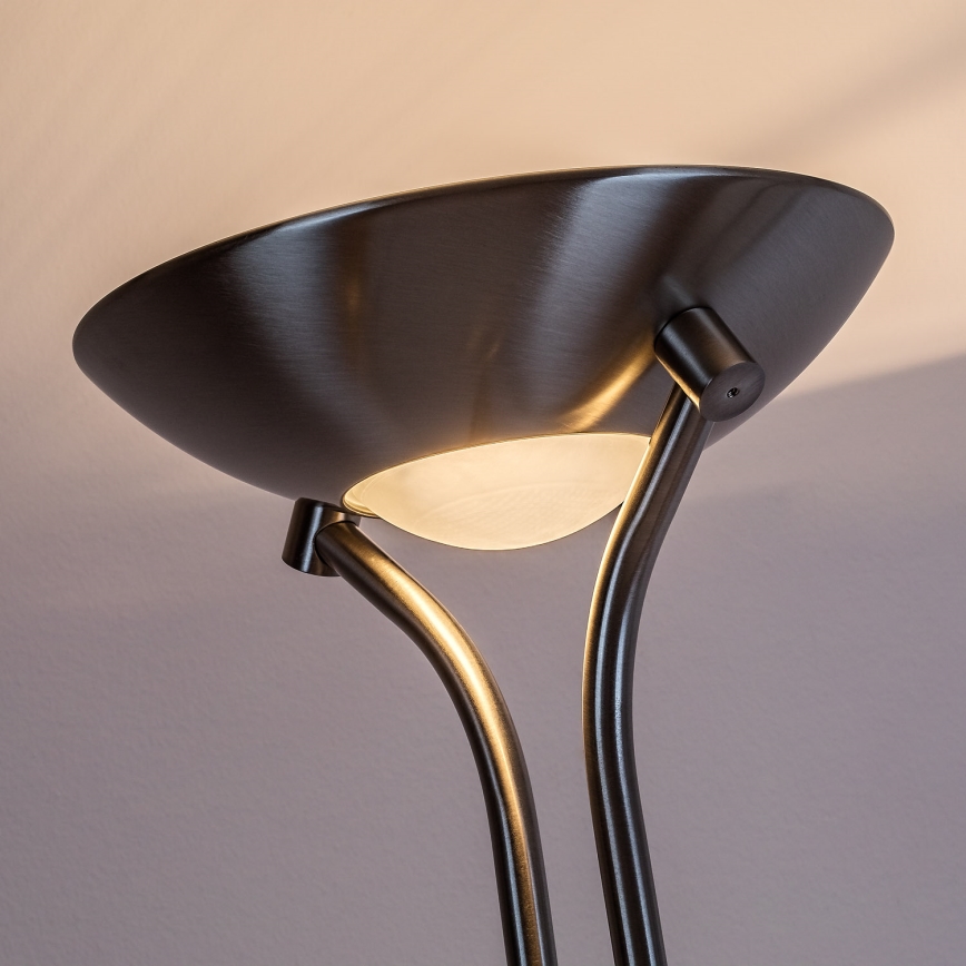 Brilagi - Dæmpbar gulvlampe SCARLETT 1xR7s/230W/230V + 1xG9/40W mat krom