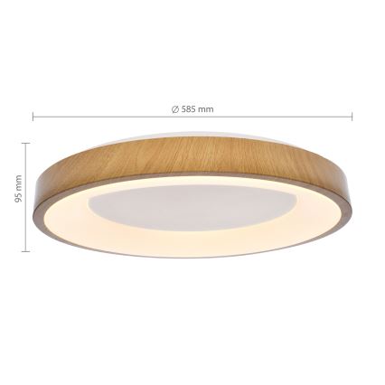 Brilagi - Dæmpbar LED-loftlampe DORIA LED/60W/230V 3000-6500K Ø 60 cm + fjernbetjening