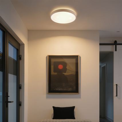 Brilagi - LED-dæmpbar loftlampe GLASS POOL DOUBLE LED/48W/230V 3000-6000K 40 cm beige + fjernbetjening