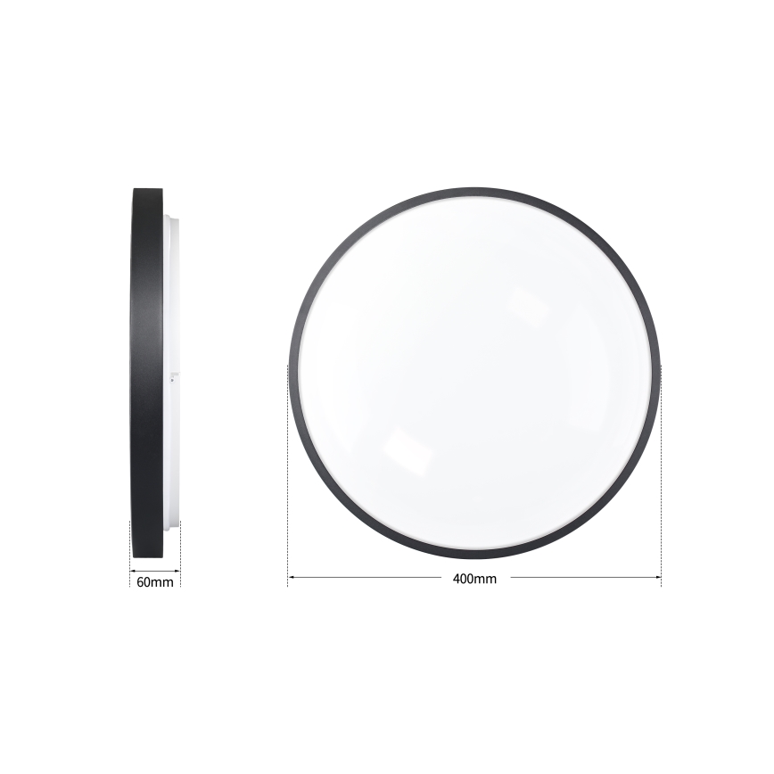 Brilagi - LED-dæmpbar loftlampe GLASS POOL DOUBLE LED/48W/230V 3000-6000K 40 cm sort + fjernbetjening