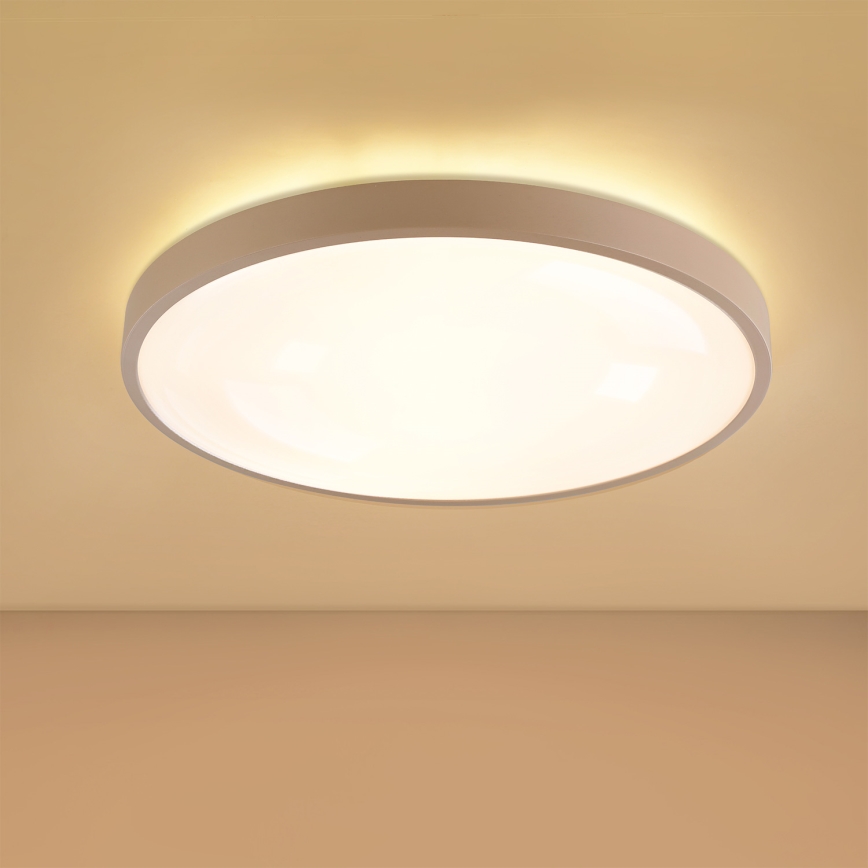 Brilagi - LED Dæmpbar loftslampe GLASS POOL DOUBLE LED/60W/230V 3000-6000K 50 cm beige + fjernbetjening