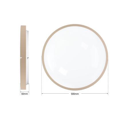 Brilagi - LED Dæmpbar loftslampe GLASS POOL DOUBLE LED/60W/230V 3000-6000K 50 cm beige + fjernbetjening