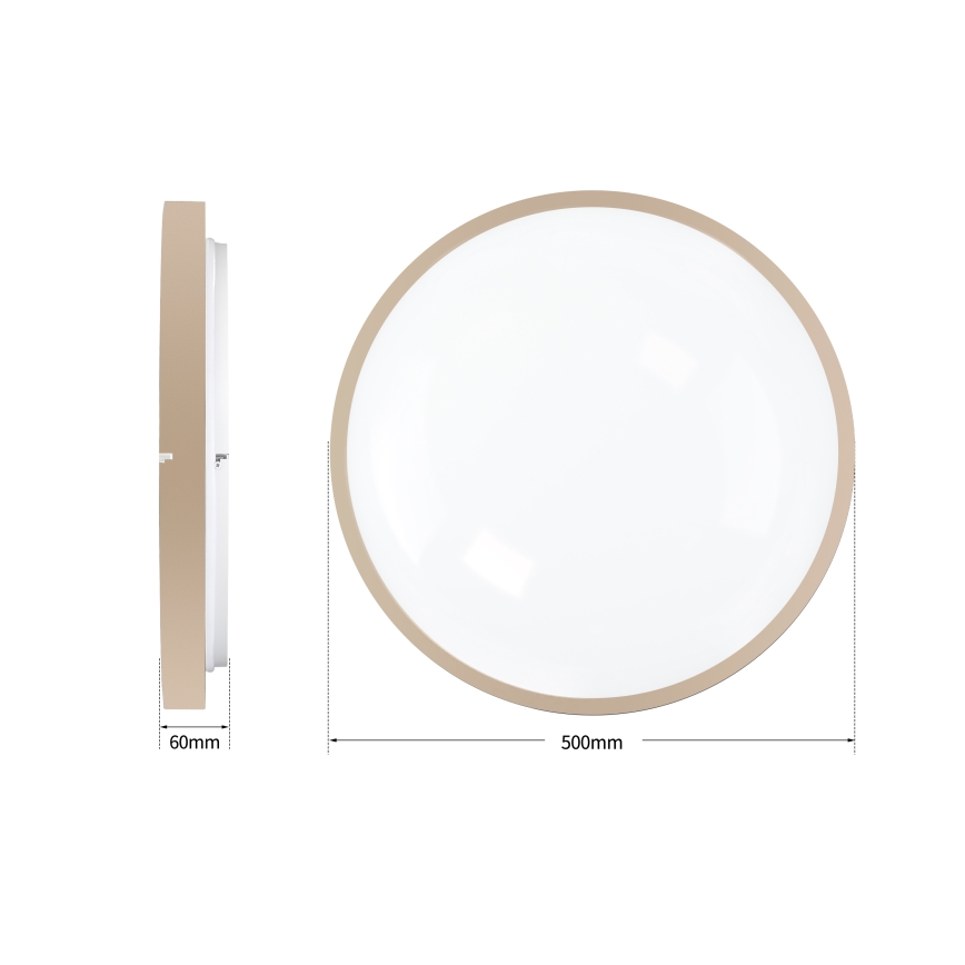 Brilagi - LED Dæmpbar loftslampe GLASS POOL DOUBLE LED/60W/230V 3000-6000K 50 cm beige + fjernbetjening