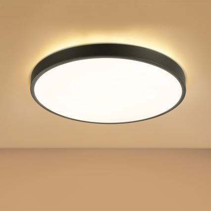 Brilagi - LED-dæmpbar loftlampe GLASS POOL DOUBLE LED/60W/230V 3000-6000K 50 cm sort + fjernbetjening