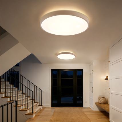 Brilagi - LED dæmpbar loftlampe GLASS POOL DOUBLE LED/80W/230V 3000-6000K 60 cm beige + fjernbetjening