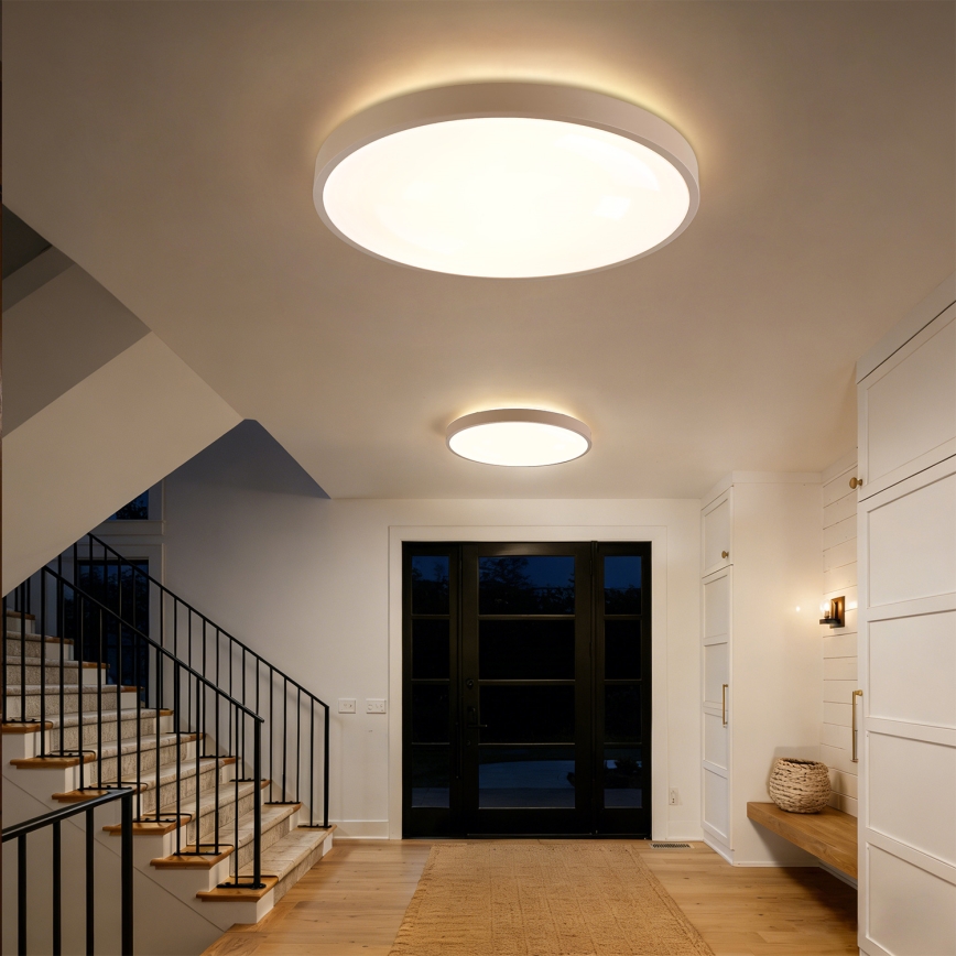 Brilagi - LED dæmpbar loftlampe GLASS POOL DOUBLE LED/80W/230V 3000-6000K 60 cm beige + fjernbetjening