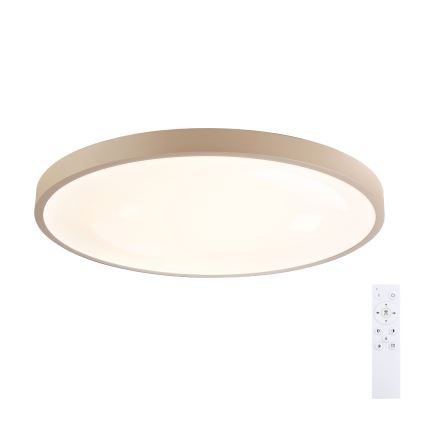 Brilagi - LED dæmpbar loftlampe GLASS POOL DOUBLE LED/80W/230V 3000-6000K 60 cm beige + fjernbetjening
