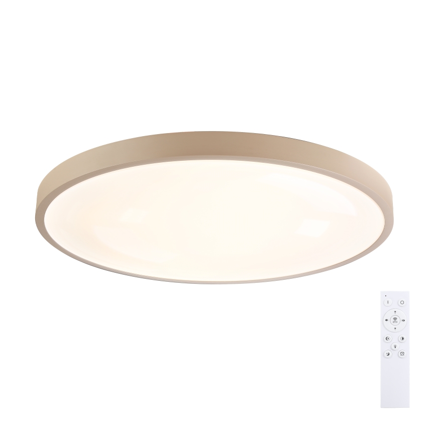 Brilagi - LED dæmpbar loftlampe GLASS POOL DOUBLE LED/80W/230V 3000-6000K 60 cm beige + fjernbetjening