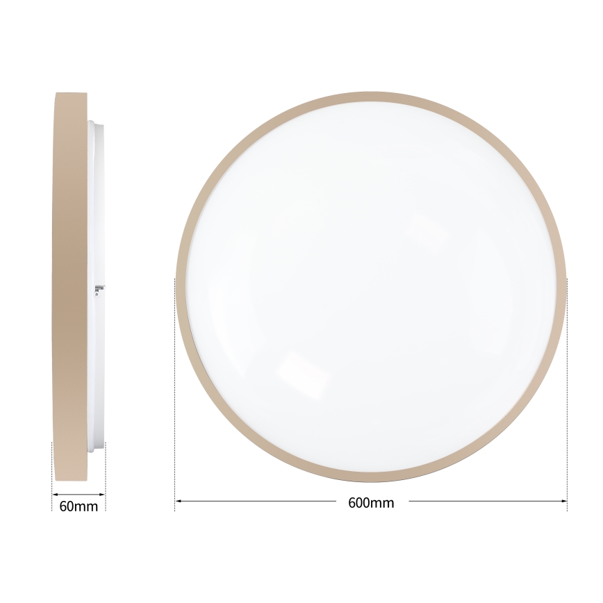 Brilagi - LED dæmpbar loftlampe GLASS POOL DOUBLE LED/80W/230V 3000-6000K 60 cm beige + fjernbetjening