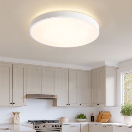 Brilagi - LED-dæmpbar loftlampe GLASS POOL DOUBLE LED/80W/230V 3000-6000K 60 cm hvid + fjernbetjening