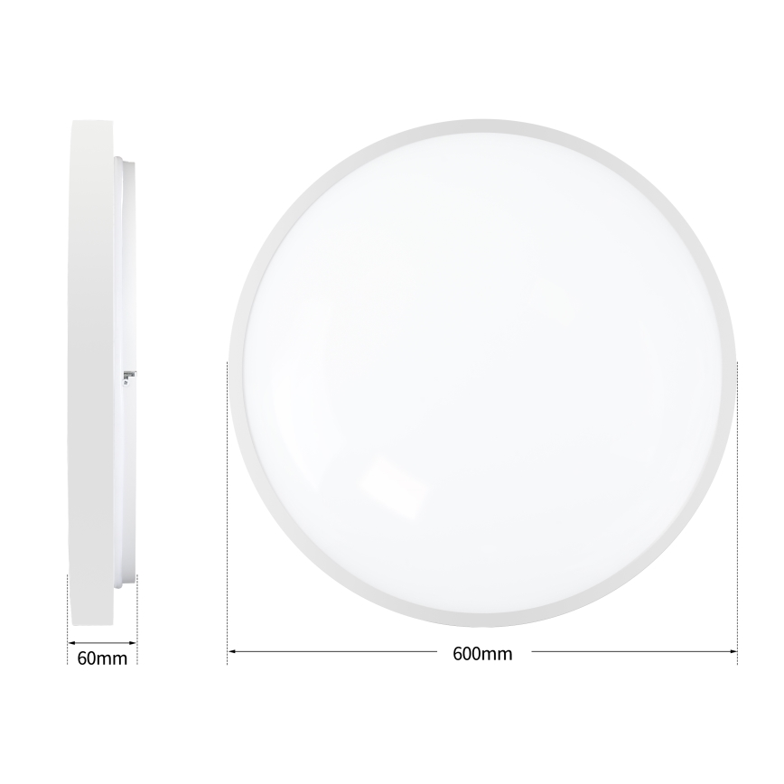 Brilagi - LED-dæmpbar loftlampe GLASS POOL DOUBLE LED/80W/230V 3000-6000K 60 cm hvid + fjernbetjening