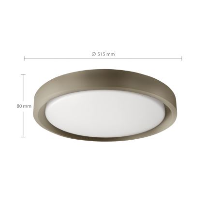 Brilagi - LED dæmpbar loftlampe MATTEO LED/60W/230V 3000-6500K Ø 51,5 cm taupe + fjernbetjening