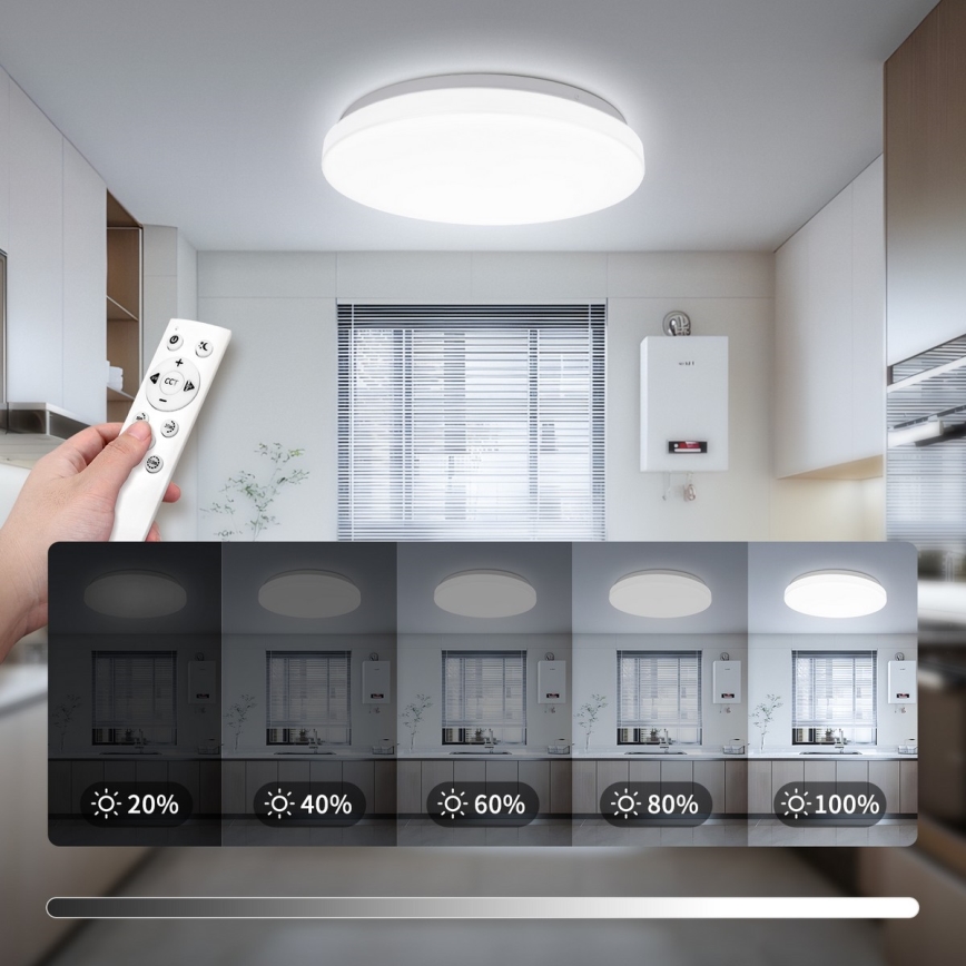 Brilagi - LED Dæmpbar loftlampe MILKY WAY LED/24W/230V 3000-6500K Ø 38 cm + fjernbetjening